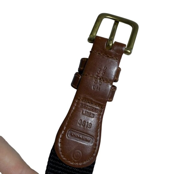 Coach Leather & Canvas Belt – Style #3819 – Size 38 (Fits Approx. 32–36”) – EUC main image 2